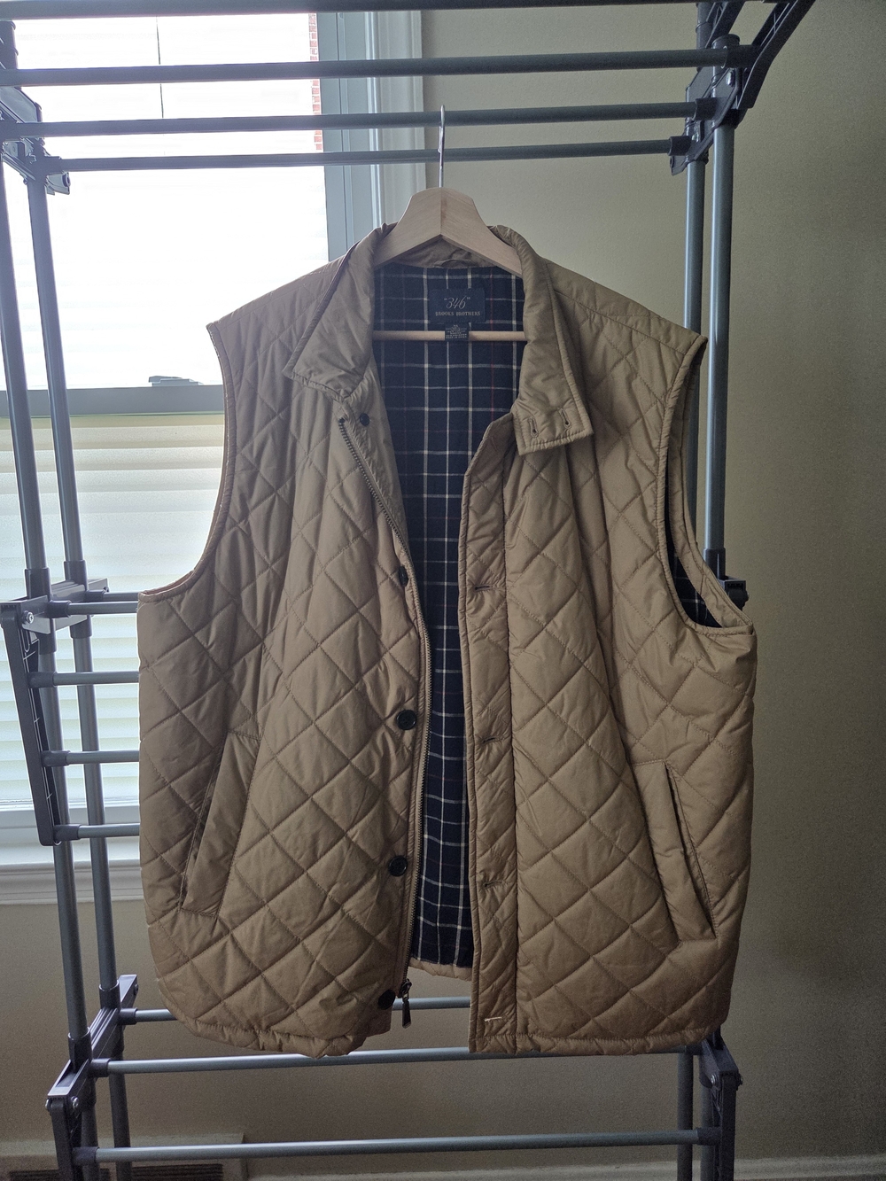 Brooks Brothers Quilted Tan Men's Vest